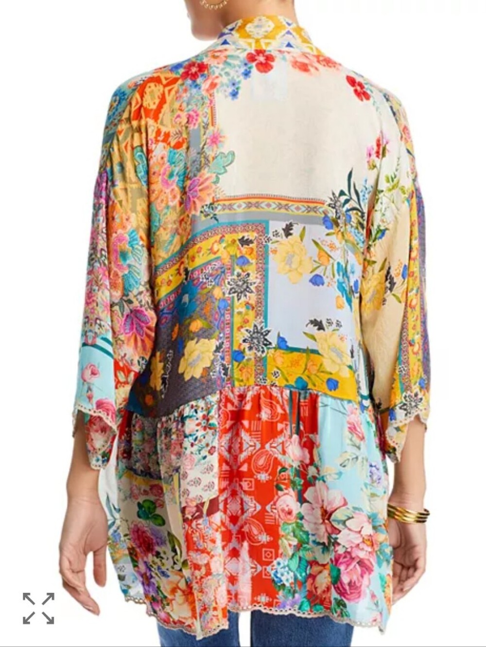 NWT Johnny Was Otti Tia Floral Patchwork Kimono Size Large - Picture 2 of 11